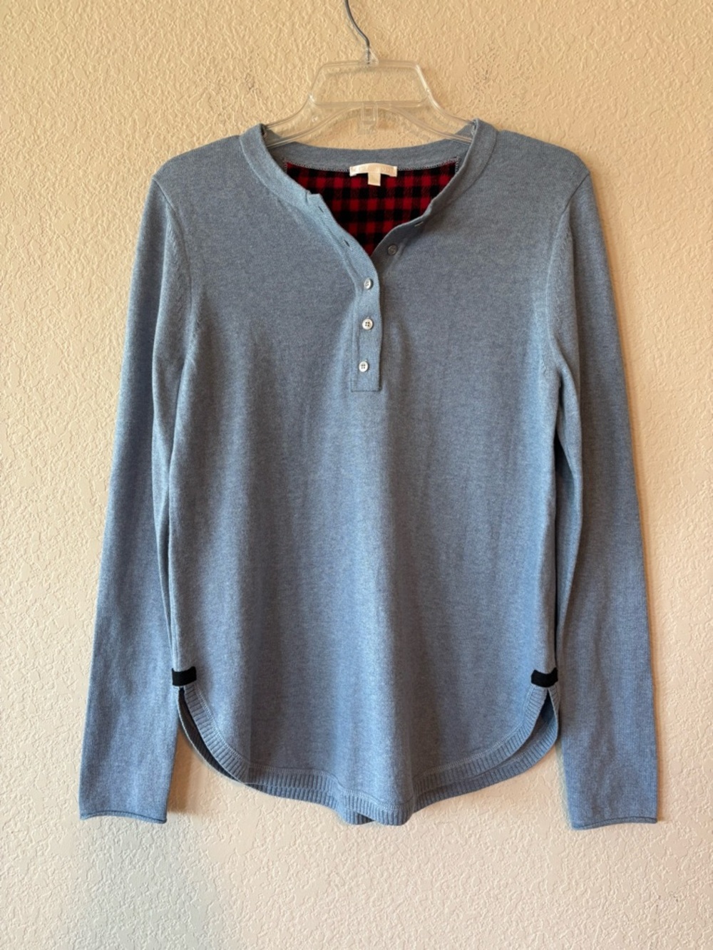 Lisa Todd Newfound Love Henley with‎ Heart Elbow Patches Size S
